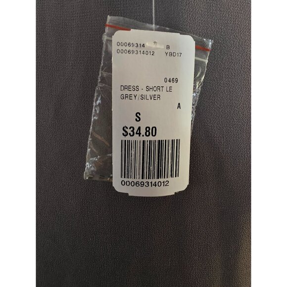 Forever 21 Grey/Silver Beaded Short Sleeveless Dress S NWT - Picture 4 of 10